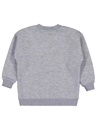 Civil Girls Leopar Baskılı 2-5 Yaş Sweatshirt - Gri