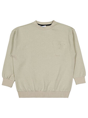 Civil Boys Lets Play Konsol Baskılı 6-9 Yaş Sweatshirt - Bej 6-7 Yaş