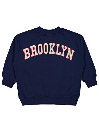 Civil Boys Brooklyn Baskılı 2-5 Yaş Sweatshirt - Lacivert 3-4 Yaş