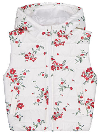 Civil Girls Çıtır Çiçek 2-5 Yaş Yelek - Ekru2-3 Yaş