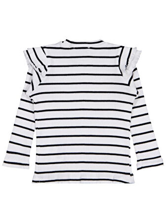 Civil Girls Kolu Fırfırlı 2-5 Yaş Sweatshirt - Ekru 3-4 Yaş