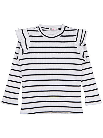 Civil Girls Kolu Fırfırlı 2-5 Yaş Sweatshirt - Ekru 3-4 Yaş