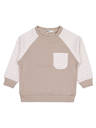 Civil Boys Cepli 2-5 Yaş Sweatshirt - Bej 3-4 Yaş