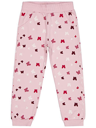 Civil Girls Kelebek Baskılı 6-9 Yaş Eşofman Altı - Pembe 9-10 Yaş