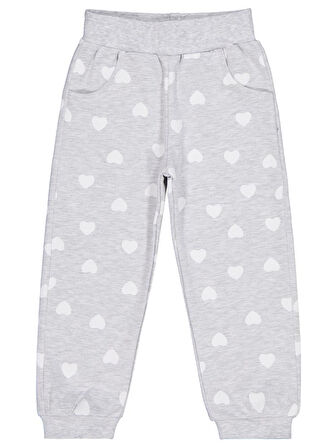 Civil Girls Kalp Baskılı 2-5 Yaş Eşofman Altı - Gri5-6 Yaş