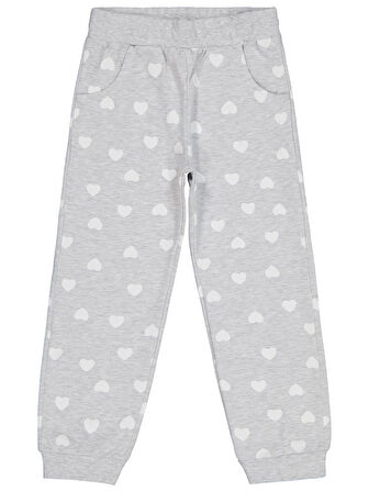 Civil Girls Kalp Baskılı 6-9 Yaş Eşofman Altı - Gri9-10 Yaş