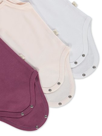 Civil Baby 3 lü Basıc İp Askılı 0-36 Ay Çıtçıtlı Badi - Pudra