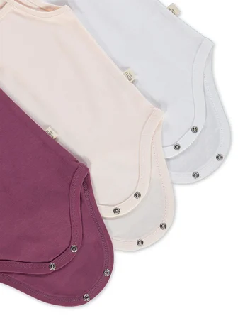 Civil Baby 3 lü Basıc İp Askılı 0-36 Ay Çıtçıtlı Badi - Pudra