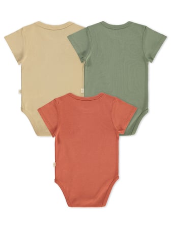 Civil Baby Cep Tilki Hayvan Baskılı 3 Lü 0-36 Ay Çıtçıtlı Badi - Turuncu