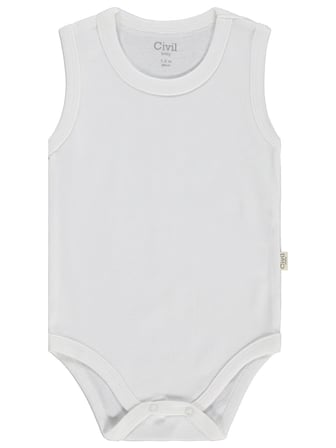 Civil Baby 5 li Basıc Sıfır Kol 0-36 Ay Çıtçıtlı Badi - Kırmızı
