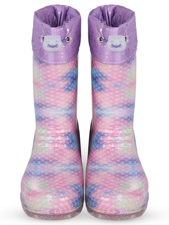 Civil Boots Simli Pul 30-36 Numara Yağmur Çizmesi - Lila