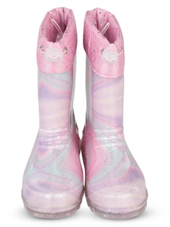 Civil Boots Simli Batik 30-36  Numara Yağmur Çizmesi - Pembe