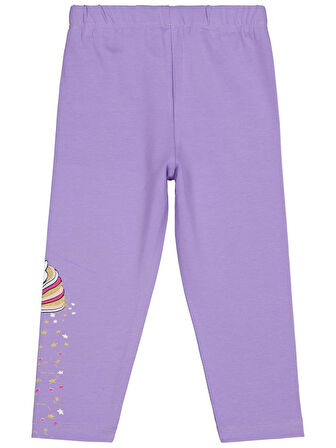Civil Girls Unicorn Baskılı 2-5 Yaş Tayt - Lila 4-5 Yaş