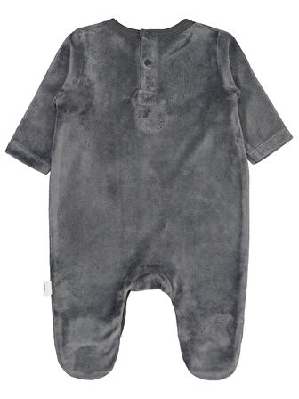 Civil Baby Sleepy Bear Ayıcık Nakışlı 1-9 Ay Tulum - Gri 9-12 Ay