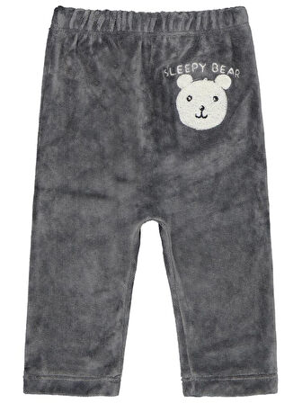 Civil Baby Ayıcık Süzene Nakışlı 6-18 Ay Tek Alt Bebe - Gri 18-24 Ay