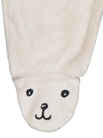 Civil Baby Adventure Awaıts Nakışlı 1-9 Ay Tek Alt Bebe - Bej 1-3 Ay