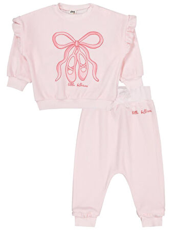 Civil Baby Ayakkabı Nakışlı 6-18 Ay Takım - Pembe 18-24 Ay