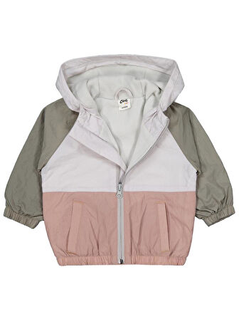 Civil Baby Blok Renkli İçi Polarlı 6-18 Ay Yağmurluk - Haki 6-9 Ay