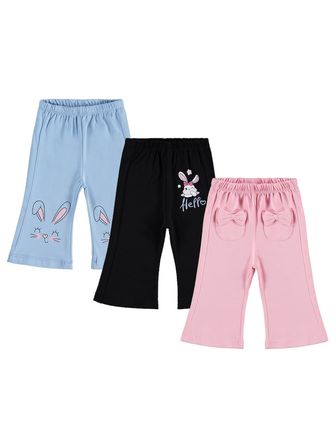 Civil Baby Tavşan Baskılı 3'lü Set 6-18 Ay Tayt - Standart