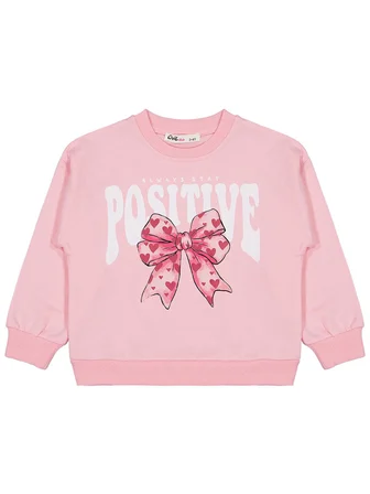 Civil Girls Fiyonk Baskılı 2'li Set 2-5 Yaş Sweatshirt - Standart