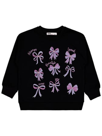 Civil Girls Fiyonk Baskılı 2'li Set 6-9 Yaş Sweatshirt - Standart