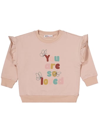 Civil Girls Kelebek Baskılı 3'lü Set 2-5 Yaş Sweatshirt - Standart