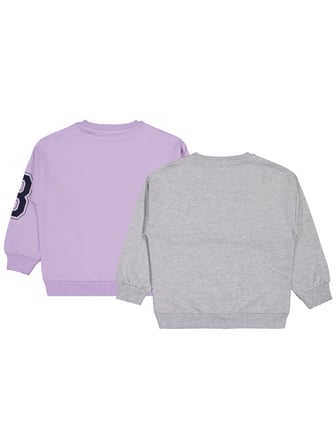 Civil Girls New York Baskılı 2'li Set 6-9 Yaş Sweatshirt - Standart