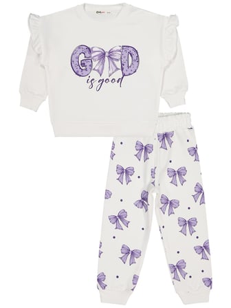 Civil Girls Fiyonk Baskılı 2'li Set 2-5 Yaş Takım - Standart