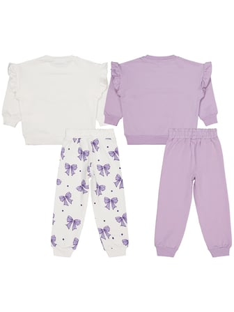 Civil Girls Fiyonk Baskılı 2'li Set 2-5 Yaş Takım - Standart