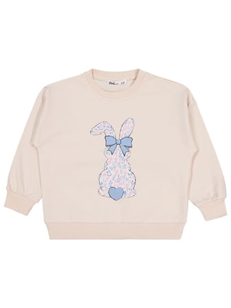 Civil Girls Tavşan Baskılı 3'lü Set 2-5 Yaş Sweatshirt - Standart