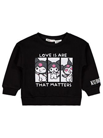 Kuromi 2-5 Yaş Sweatshirt - Siyah 2-3 Yaş