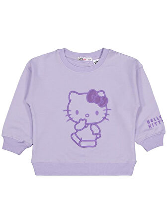 Hello Kitty 2-5 Yaş Sweatshirt - Lila 2-3 Yaş