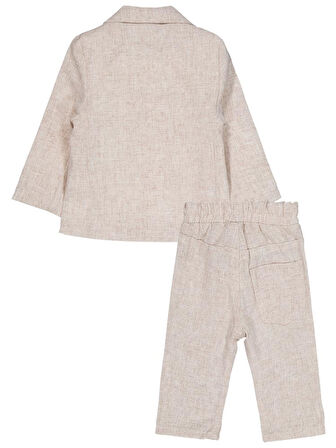 Civil Baby Takım Elbise Görünümlü 6-18 Ay Takım - Bej 12-18 Ay