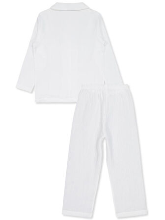 Civil Girls Düz 10-13 Yaş Pijama Takımı - Ekru 10-11 Yaş