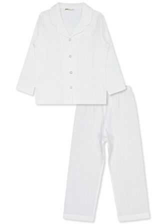 Civil Girls Düz 10-13 Yaş Pijama Takımı - Ekru 11-12 Yaş