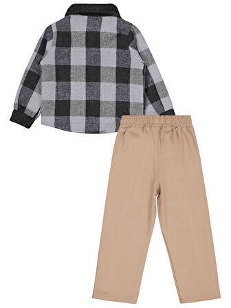 Civil Boys Oduncu Gömlekli 3'lü 2-5 Yaş Takım - Haki 3-4 Yaş