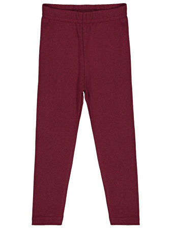 Civil Girls Düz 10-13 Yaş Tayt - Bordo 12-13 Yaş