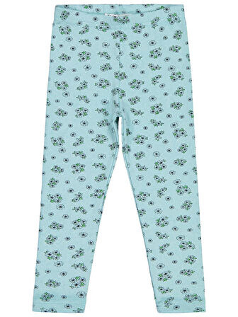 Civil Girls Çıtır Çiçek Desenli 6-9 Yaş Tayt - Yeşil 9-10 Yaş