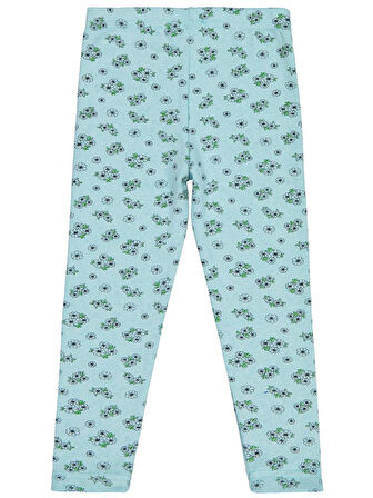 Civil Girls Çıtır Çiçek Desenli 10-13 Yaş Tayt - Yeşil 12-13 Yaş