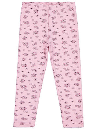 Civil Girls Çıtır Çiçek Desenli 10-13 Yaş Tayt - Pembe 10-11 Yaş