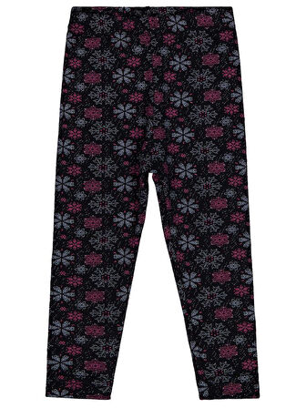 Civil Girls Kar Tanesİ Desen 2-5 Yaş Tayt - Siyah 2-3 Yaş