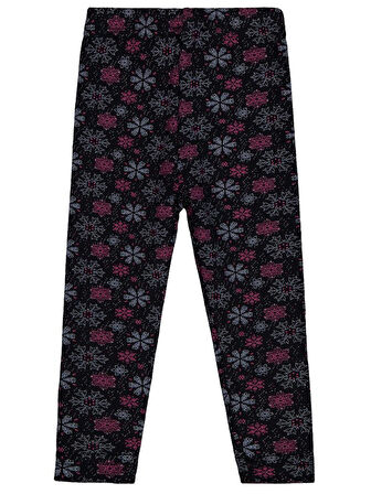 Civil Girls Kar Tanesİ Desen 2-5 Yaş Tayt - Siyah 2-3 Yaş