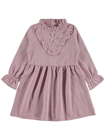 Civil Girls Fiyonklu 2-5 Yaş Elbise - Pembe 4-5 Yaş