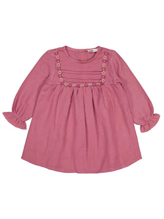 Civil Girls Roba Çiçekli 2-5 Yaş Elbise - Pembe 3-4 Yaş