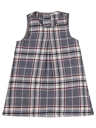 Civil Girls Bebe Yaka 2-5 Yaş Elbise - Gri
