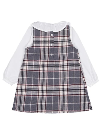 Civil Girls Bebe Yaka 2-5 Yaş Elbise - Gri