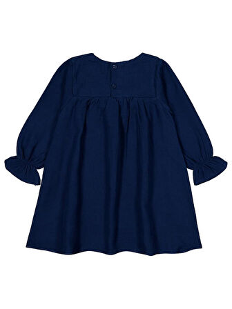 Civil Girls Fiyonklu 2-5 Yaş Elbise - Lacivert 4-5 Yaş