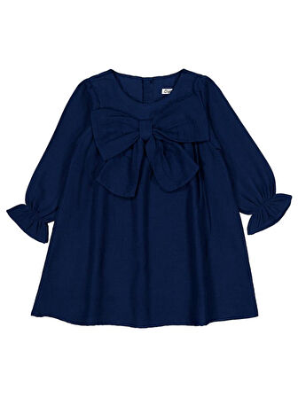 Civil Girls Fiyonklu 2-5 Yaş Elbise - Lacivert 4-5 Yaş