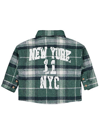 Civil Boys New York Baskılı 2-5 Yaş Gömlek - Yeşil 2-3 Yaş