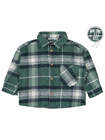 Civil Boys New York Baskılı 2-5 Yaş Gömlek - Yeşil 5-6 Yaş